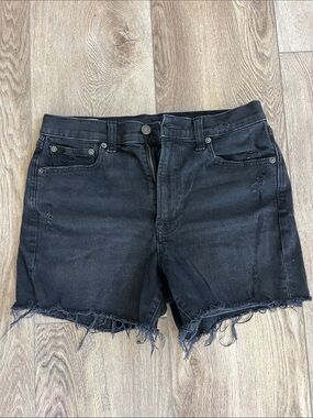 GAP Black High-Rise 4" Short Denim